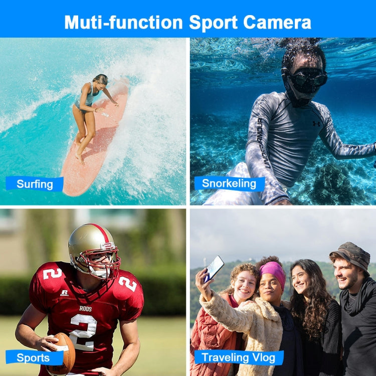 WDC901 3.5m Waterproof 48MP HD Dual Screen Outdoor Sports Digital Camera, US Plug, UK Plug, EU Plug, AU Plug WDC901 3.5m Waterproof 48MP HD Dual Screen Outdoor Sports Digital Camera, US Plug, UK Plug, EU Plug, AU Plug